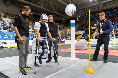 A powered exoskeleton in competition Photo credit: ETH Zürich/Alessandro Della Bella/